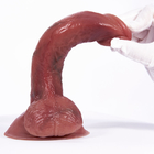 Двойная наслоенная палочка силикона игрушки секса фаллоимитатора 21cm для мастурбации женщины